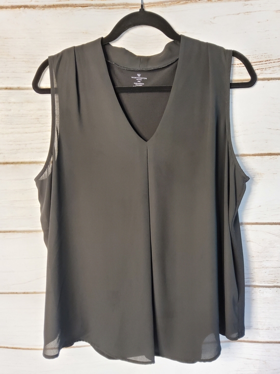 Worthington Tops - Worthington Black V-Neck Sleeveless Chiffon Camisole